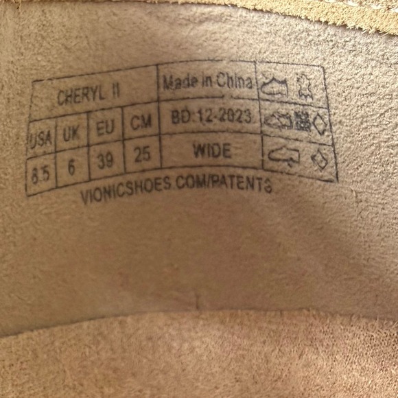 NEW Vionic Cheryl II Tan Suede Wide Loafer Shoes Women's Size 8.5 Comfort - Picture 6 of 6